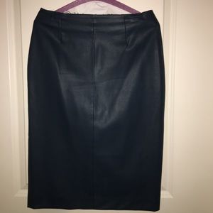 Zara Basic Faux Leather Pencil Skirt
